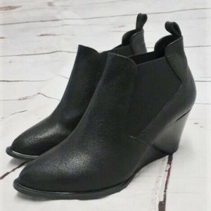 🆕 Robert Clergerie Black Ankle Wedge Chelsea Boot